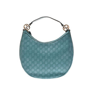 Gucci Guccissima shoulder bag emerald green metallic leather